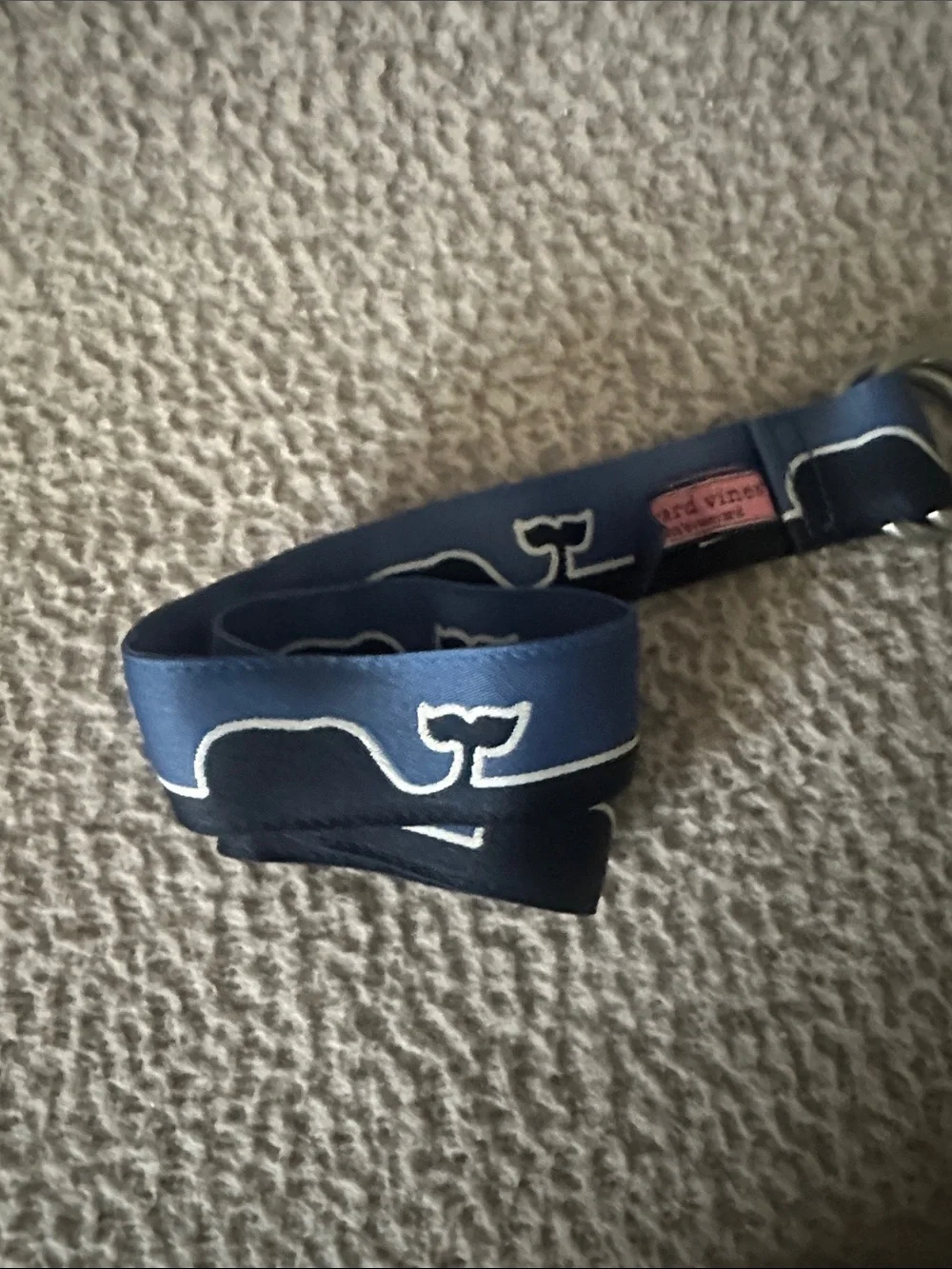 Vineyard Vines Navy Whale Webbing Belt